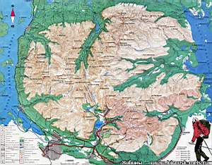 Туристическая карта Хибин