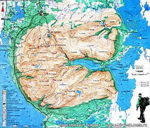 Туристическая карта Ловозерских тундр